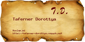 Taferner Dorottya névjegykártya
